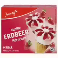 Jeden Tag Erdbeer Hörnchen