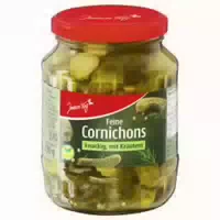 Jeden Tag Feine Cornichons Knackig, mit Kräutern