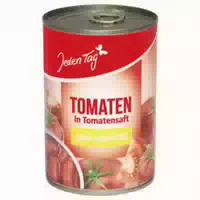 Jeden Tag Ganze Geschälte Tomaten in Tomatensaft