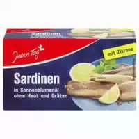 Sardinen ohne Haut in Sonnenblumenöl