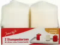 Jeden Tag Stumpenkerzen Creme