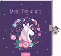 Mein Tagebuch – Einhorn mit Schloss Eintragbuch mit Schloss 20 X 21,5 cm