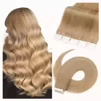 Tape Extensions Echthaar 27 Honigblond 60 cm 60 cm Dunkelblo 1 st