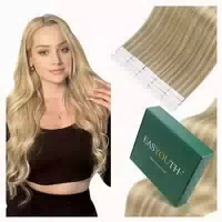 Tape Extensions Echthaar 27 Honigblond 60 cm 60 cm Dunkelblo 1 st