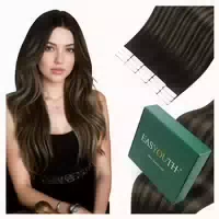 Tape Extensions Echthaar Braun Balayage Aschbraun 1 18 #2 8 1 st