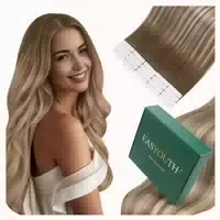 Tape Extensions Echthaar Braun Ombre Balayage 1 10 #3 8 22 3 1 st