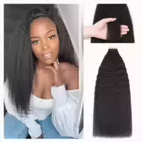 Tape Extensions Echthaar Kinky 1b# Ks 14zoll 35 5cm 20er Pac 1 st