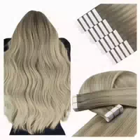 Tape Extensions Echthaar Ombre Aschblond 35 cm 2 Tape 2 #sun 1 st