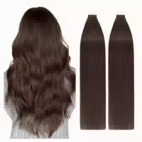 Tape Extensions Echthaar Dunkelbraun Remy Glatt 30g Damen 30 1 st