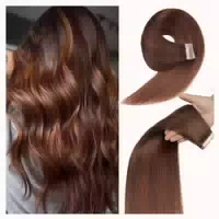 Tape Extensions Echthaar Schwarz Remy 40 cm 50g 40 cm 2 #1 1 st