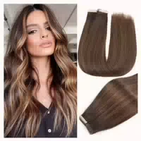 Tape Extensions Echthaar Remy Balayage Braun 2 2 6# 18inch 4 1 st