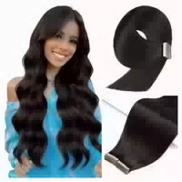 Extensions Tape Invisible Echthaar Remy Schwarz Double 1 20 1 st