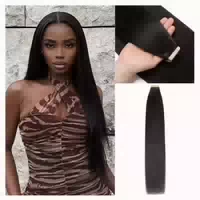 Tape Extensions Echthaar Schwarz Yaki 1b# Yk 20zoll 50 8cm 2 1 st