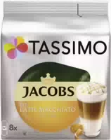 Tassimo Kapseln Jacobs Typ Latte Macchiato Caramel, 8 Kaffeekapseln