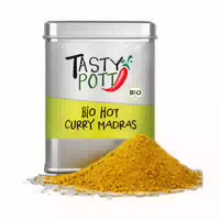 Tasty Pott Tasty Pott Bio Hot Curry Madras Scharf 100g Dose