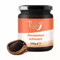 Tasty Pott Tasty Pott Sesammus Schwarz Schwarzes Tahin 500g Glas