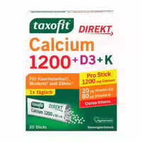 Taxofit Direkt Calcium 1200 D3 K 20 st Granulat