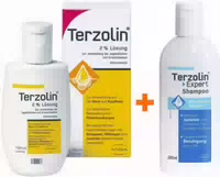 Terzolin 2% Lösung 100 ml Terzolin Expert Shampoo bei Trockener Kopfhaut 200 ml