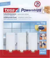 Tesa Powerstrips Selbstklebehaken Small Weiß