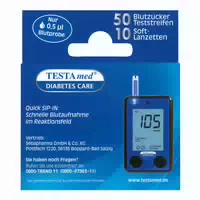 Testamed Glucocheck Advance 50 Teststreifen 10 Lanzetten 1 P