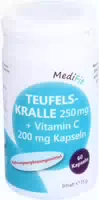 Teufelskralle 250 mg Vitamin C 200 mg Kapseln 60 Stück