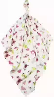 Bamboo Line Muslin Pflegetuch 30x30 cm Muster Vogel Rosa