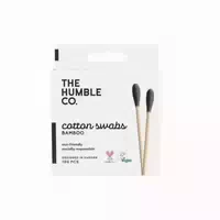 The Humble Co Wattestäbchen aus Bambus, Schwarz