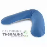 Theraline Original Stillkissen Bio Baumwolle Mittelblau
