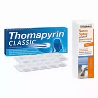 Thomapyrin Classic 20stk und Nasenspray Ratiopharm 15ml