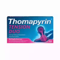 Thomapyrin Tension Duo 12stk | bei Kopfschmerzen oder Nackenschmerzen | Ibuprofen Coffein Jetzt 20% mit dem Code Thomapyrin20 Sparen