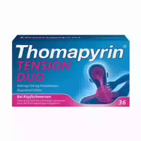 Thomapyrin Tension Duo 36stk | bei Kopfschmerzen oder Nackenschmerzen | Ibuprofen Coffein Jetzt 20% mit dem Code Thomapyrin20 Sparen