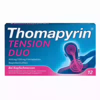 Thomapyrin Tension Duo 12stk | bei Kopfschmerzen oder Nackenschmerzen | Ibuprofen Coffein