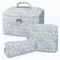 Tiaastap Reise Kosmetiktasche Damen Großes Set Blumenmuster 1 st