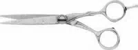 Tondeo Premium Line Mythos Damast Offset Friseurschere 6 0