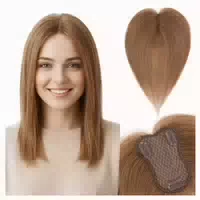 Topper Echthaar Damen Haarverdichtung 25cm Seitenpony #6 H 1 st