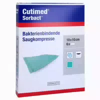Cutimed Sorbact Saugkompressen 10x10 cm 6 st