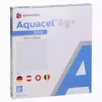 Aquacel Ag Extra 15x15 cm Kompressen 5 st