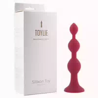 Bordeaux Anal Dildo, 3 Kugeln, Saugfuß, Silikon 1 Stück 1 St