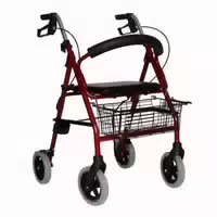 Trendmobil Rollator Lr 56 Inkl Korb und Stockhalterung Farbe Rot