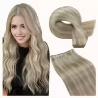 Tressen Echthaar Blond Highlight Aschblond 30cm 80g 4 94 Wef 1 st