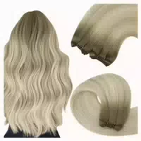 Extensions Echthaar Tressen Braun Ombre 30cm 80g 4 6 Weft #2 1 st