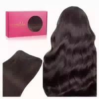 Tressen Extensions Echthaar 35cm 80g 4 Weft#2a Helles Dunkel 1 st