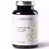Trofomol Vitamin D3 K2 – Hochdosiert, Vegan – Für Knochen, Immunsystem & Zähne 4 000 I E