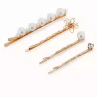 Elegantes Vergoldetes Haarspangenset