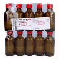 Tropfflasche 50 ml mit Einsatz Verschluß Braun