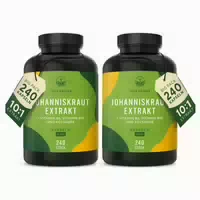 Johanniskraut Kapseln, mit Vitamin B6, B12 & Folsäure, Vegan 480 st