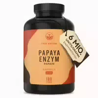 True Nature Papaya Enzym Kapseln Papain Kapseln 2100mg Papain Extrakt Vegan & Made in Germany