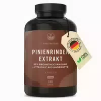 True Nature Pinienrindenextrakt Kapseln mit Vitamin C Vegan & Made in Germany