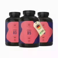 Vitamin B5 Kapseln, Pantothensäure Vegan & Made In Germany 3x365 St