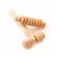 Tuuli Holz Körper Massage Set Derma Roller für Gesicht Hals Arm Hand Schultern